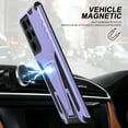 thumbnail image 2 of Dteck Case for Samsung Galaxy S22 Ultra with Stand, Hybrid Dual Layer Heavy Duty Military Grade Armor Defender Sleek Touch Protective Phone Cover Work with Magnetic Car Holder,Purple, 2 of 7