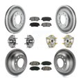 thumbnail image 1 of Transit Auto Front Rear Hub Bearings Assembly Coated Disc Brake Rotors and Semi-Metallic Pads Kit (10Pc) for Car Kia Sedona Hyundai Entourage - Left Right Side (Driver Passenger) KBB-123542, 1 of 11