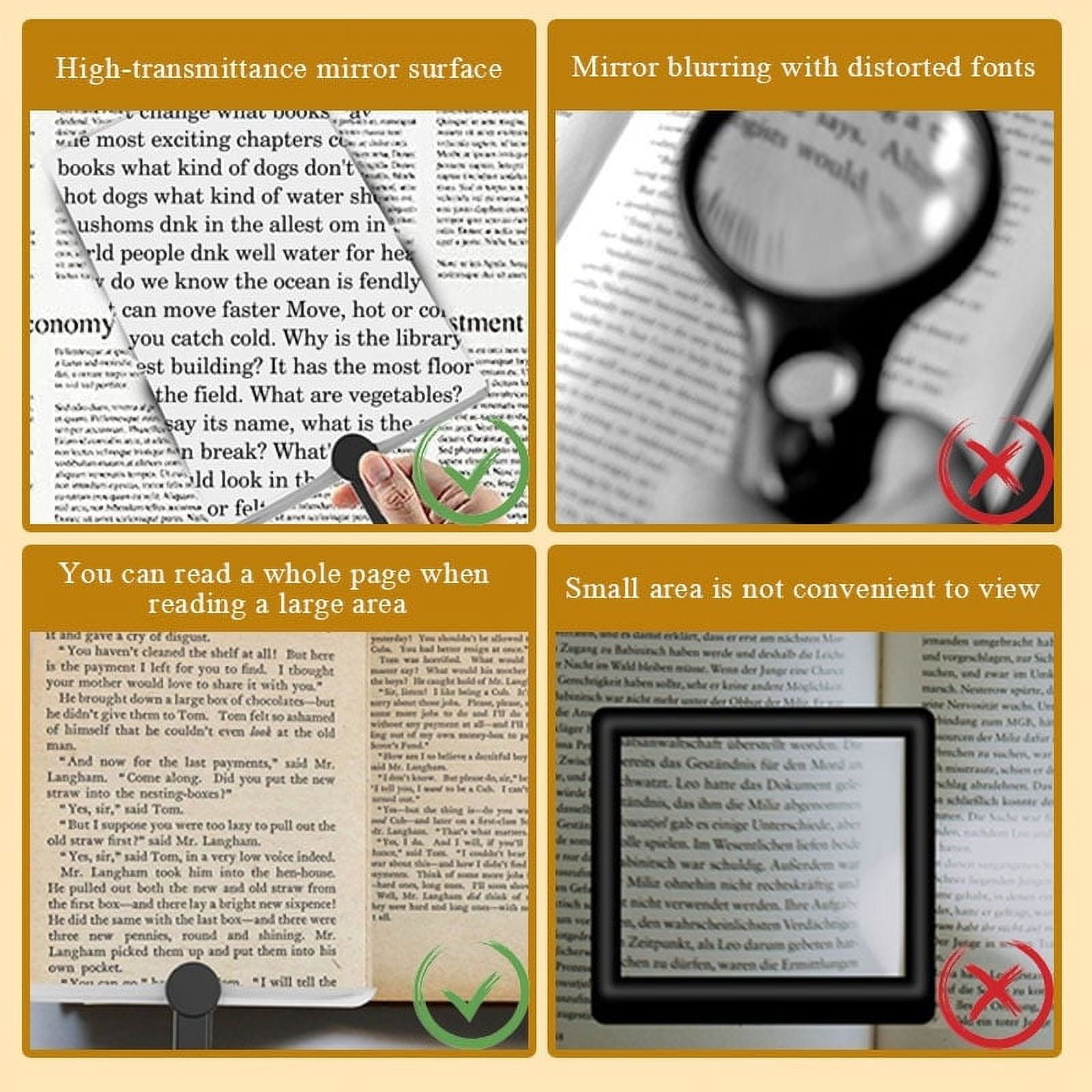VALSEEL Neck Magnifier For Reading Sewing,Large Screen, Ultra-thin Reading Glass, Hanging Neck, Handheld And Detachable