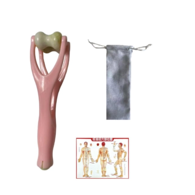 Masaje con rodillos para dedos, masaje de manos, masaje con doble rodillo para manos con artritis. Rosa