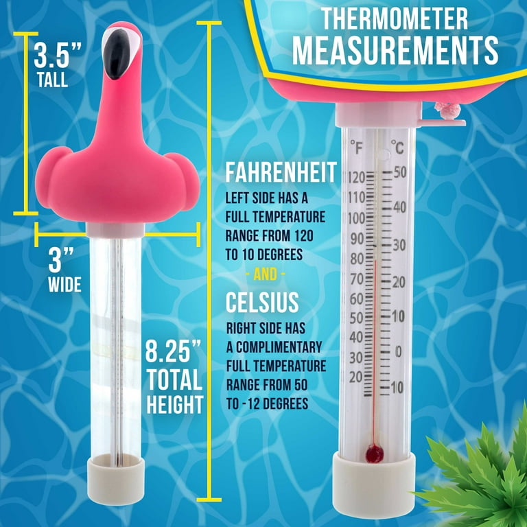 Floating Pool Thermometer, Pool Temperature Thermometer for Cold Plunge,  Large Display, Easy to Read, Shatter Resistant, for Outdoor & Indoor  Swimming Pools, Spas, Hot Tubs & Aquariums (Flamingo) - Yahoo Shopping