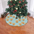 thumbnail image 2 of FMSHPON Funny Dog Footprint Xmas Christmas Tree Skirt Stand Mat for Holiday Party Decoration Indoor Outdoor 48 inches, 2 of 3