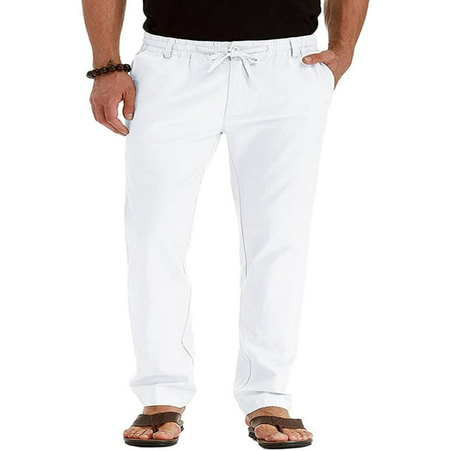 Pantalon de Mode Décontracté pour Hommes Taille Élastique Droite