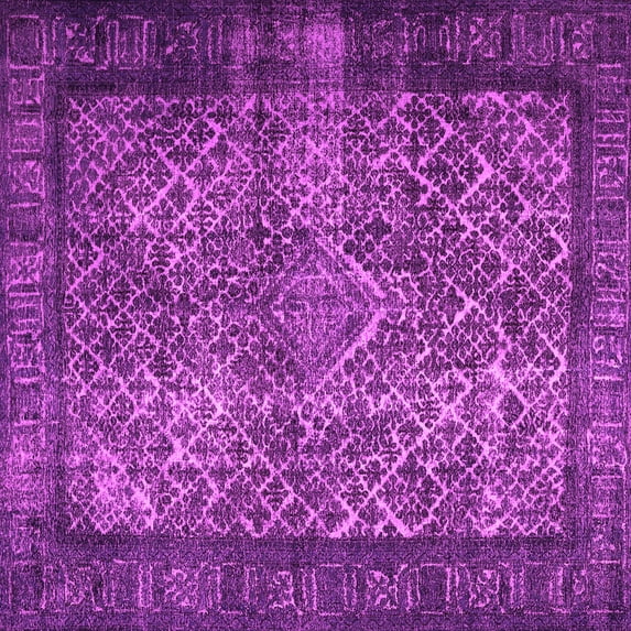 Ahgly Company Indoor Square Persian Pink Traditional Area Rugs, 4' Square