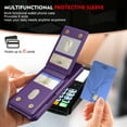 thumbnail image 4 of Dteck for iPhone 16 Pro Max Wallet Case with Privacy Screen Protector, Compatible with MagSafe, RFID Blocking Credit Slots Kickstand Shockproof Detachable Magnetic Phone Cover for Women Men,Purple, 4 of 8