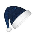thumbnail image 2 of Fotbe Sparkling Blue Glitter for Christmas Hat, Santa Hat for Kids Xmas Holiday Hat Comfort Christmas New Year Festive Party Supplies, 2 of 6