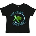 thumbnail image 3 of Inktastic Skip a Straw Save a Turtle with Cute Green Sea Turtle Boys or Girls Toddler T-Shirt, 3 of 5