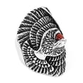 thumbnail image 2 of Large Phoenix Ring Mens Womens Stainless Steel Falcon Firebird Band Fantasy Forge Jewelry, 2 of 6