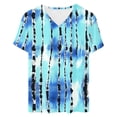thumbnail image 5 of Dressy Blouses for Women Short Sleeve Soft V Neck Tee Casual Summer Tops Fashion Printed Tshirts Ladies Tops and Blouses, 5 of 5