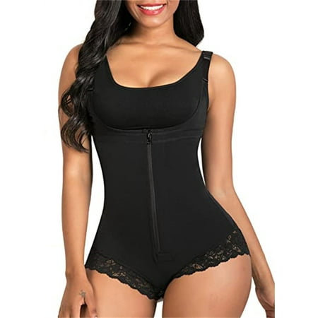 

Lollanda Set of 2 Shapewear for Women Tummy Control fajas colombianas Butt Lifter Body Shaper with Zipper and Front Hooks