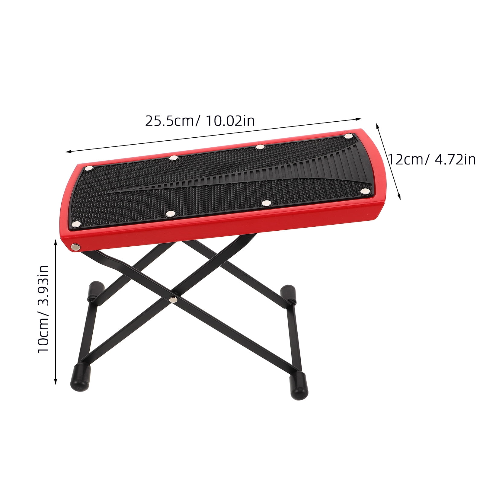 Tineasur Foldable Guitar Foot Stool with Durable Metal Stand and Adjustable Height for Acoustic Guitar
