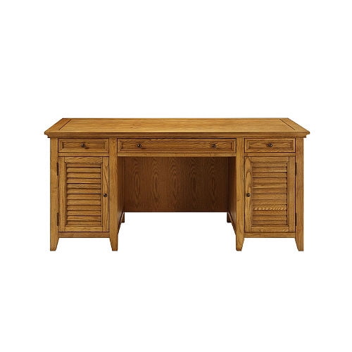 Madison Solid Wood Executive Desk Oak Finish Com Madison Solid Wood Executive Desk Oak