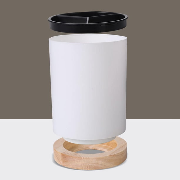 Estante de secado Cesta Estante de almacenamiento de cubiertos Recipientes de drenaje giratorios extraíbles Palillos Estante Almacenamiento Utensilios blanco Soledad porta utensilios