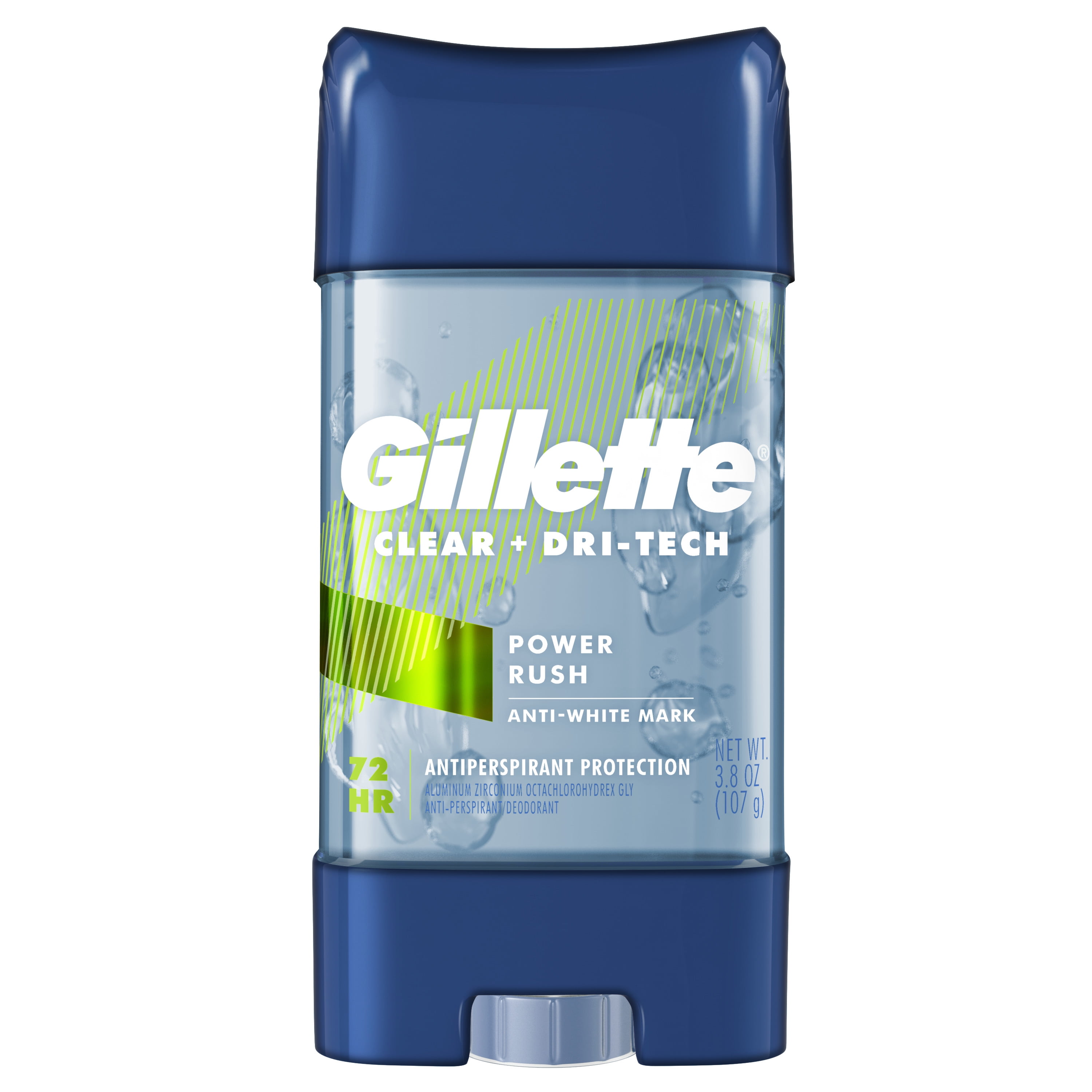 Gillette Power Rush Clear Gel Mens Antiperspirant Deodorant, 3.8 oz