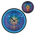 thumbnail image 2 of Indoor 12' Voice-Activated Luminous Decoration Wall Clock With LED Night Light Tie-dye Pattern, 2 of 8
