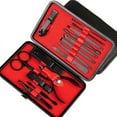 thumbnail image 2 of Juego de cortaúñas de acero inoxidable de 15 piezas, cuchillo para manicura y pedicura, pinzas de belleza, herramientas para uñas, paquete fino, 2 of 5