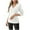 White, variant on Sweaters for Women Long Sleeve Tight Knitted Pullover V Neck Buttons Knitwear Casual Soild Tops Gray L