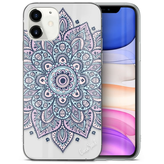 TPU Clear Case for iPhone 13 Mini with Dakota Mandala design phone cover