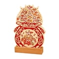 thumbnail image 1 of Chinese Peking Opera Panda Calendar Creative Wooden Base Desk Calendar H7R2, 1 of 1