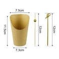 thumbnail image 3 of Charcuterie Cup Set Kraft Paper Food Containers 50pcs Disposable Charcuterie Cups with 56pcs Label Stickers 200pcs Bamboo Skewers 12oz Kraft for Fry, 3 of 8