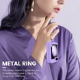 thumbnail image 3 of Case for Galaxy Z Flip 5 5G (2023), Z Flip 5 Ultra Slim Case with Metal Ring Holder & Tempered Glass Camera Screen Protector for Women Girls, Matte PC Case for Samsung Galaxy Z Flip 5 - Purple, 3 of 16