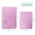 thumbnail image 3 of Set of 2 Small Clara Clark Bath Mat Bathroom Rug - Absorbent Memory Foam Bath Rugs - Non-Slip, Velvet Feel Microfiber Bathrug, Plush Shower, Toilet- Floor Bathmats Carpet - Lavender Dream - 17"x24", 3 of 6