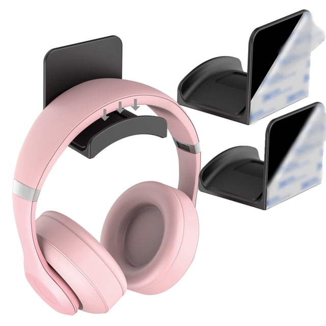 Soporte Adhesivo para Auriculares HomeMount 2 Unidades Negro