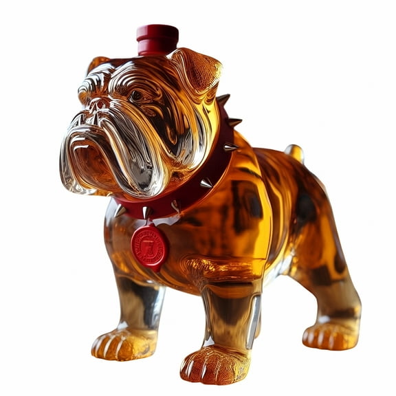 ACDANC Bulldog Shaped Whiskey Decanter Unique Glass Dog Design For Home Bar&Gift 750Ml Capacity Kitchen Appliances Home And Kitchen