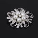 thumbnail image 3 of Boda Nupcial Perla Sintética Diamante de Imitación Flor Broche Pin Joyería, 3 of 6