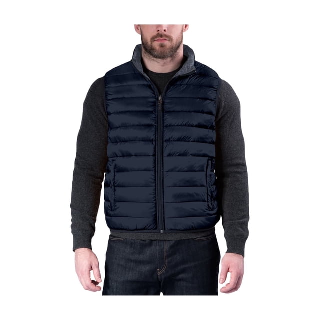 Hawke & Co. Chaleco acolchado plegable para hombre, azul, pequeño