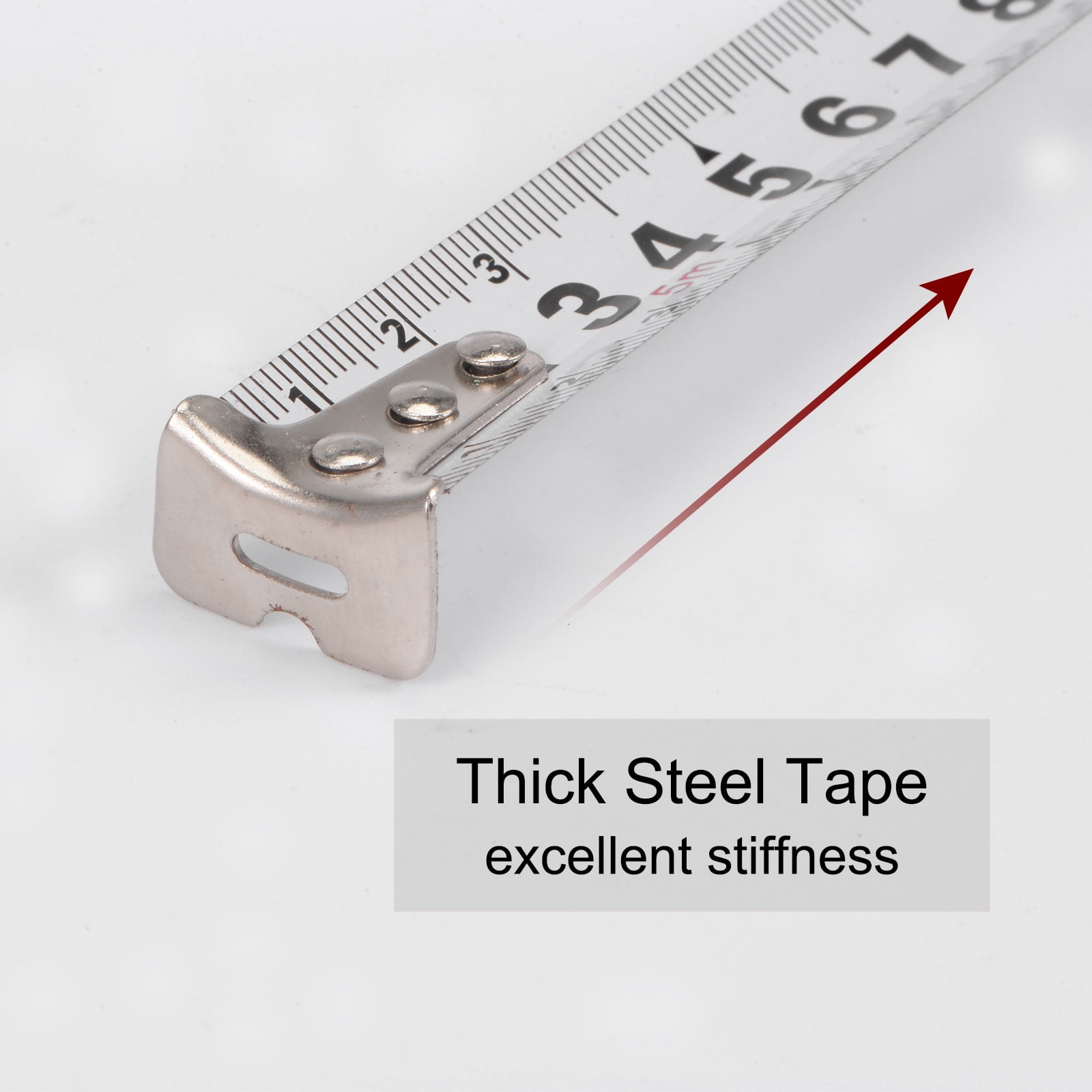 Stainless Steel Anti-corrosion Retractable Metric Ruler-25ft Tape