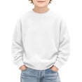 thumbnail image 2 of Rciityk Boys and Toddlers' Crewneck Sweatshirts Solid Color Warm Casual Long Sleeve Pullover Tops for 3-14 Years Old, 2 of 9
