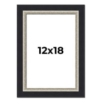 12x18 Frame Black Real Wood Picture Frame Width 2.25 Inches | Interior Frame Depth 0.5 Inches |