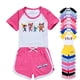 thumbnail image 2 of Ropa de superkitty para niñas y niños, conjunto de ropa de verano, traje deportivo de superkitty, camiseta + Pantalones, 2 piezas, pijamas para bebés, 2 of 4