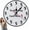 White M, variant on Funny Wall Clock 10In Silent Non Ticking Analog Round Clock With Unique Quote Design, Decorative Wall Decor For Home Office Kitchen Living Room Bedroom White M