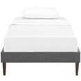 thumbnail image 3 of Modway Tessie Twin Fabric Bed Frame with Squared Tapered Legs in Gray, 3 of 7