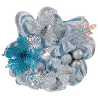Wal-Mart Stores, Inc. Holiday Time Blue & Silver 20-Inch Mesh Wreath