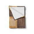 thumbnail image 2 of Board Game Soft Flannel Fleece Blanket, Checkered Squares Pattern with Wooden Effect Chess Board Illustration, Cozy Plush for Indoor and Outdoor Use, 50" x 60", Brown and Pale Brown, by Ambesonne, 2 of 5