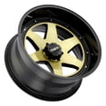 thumbnail image 2 of 20x9 Tuff T1A GLOSS GOLD W/ GLOSS BLACK Wheel 5x5 (10mm), 2 of 3