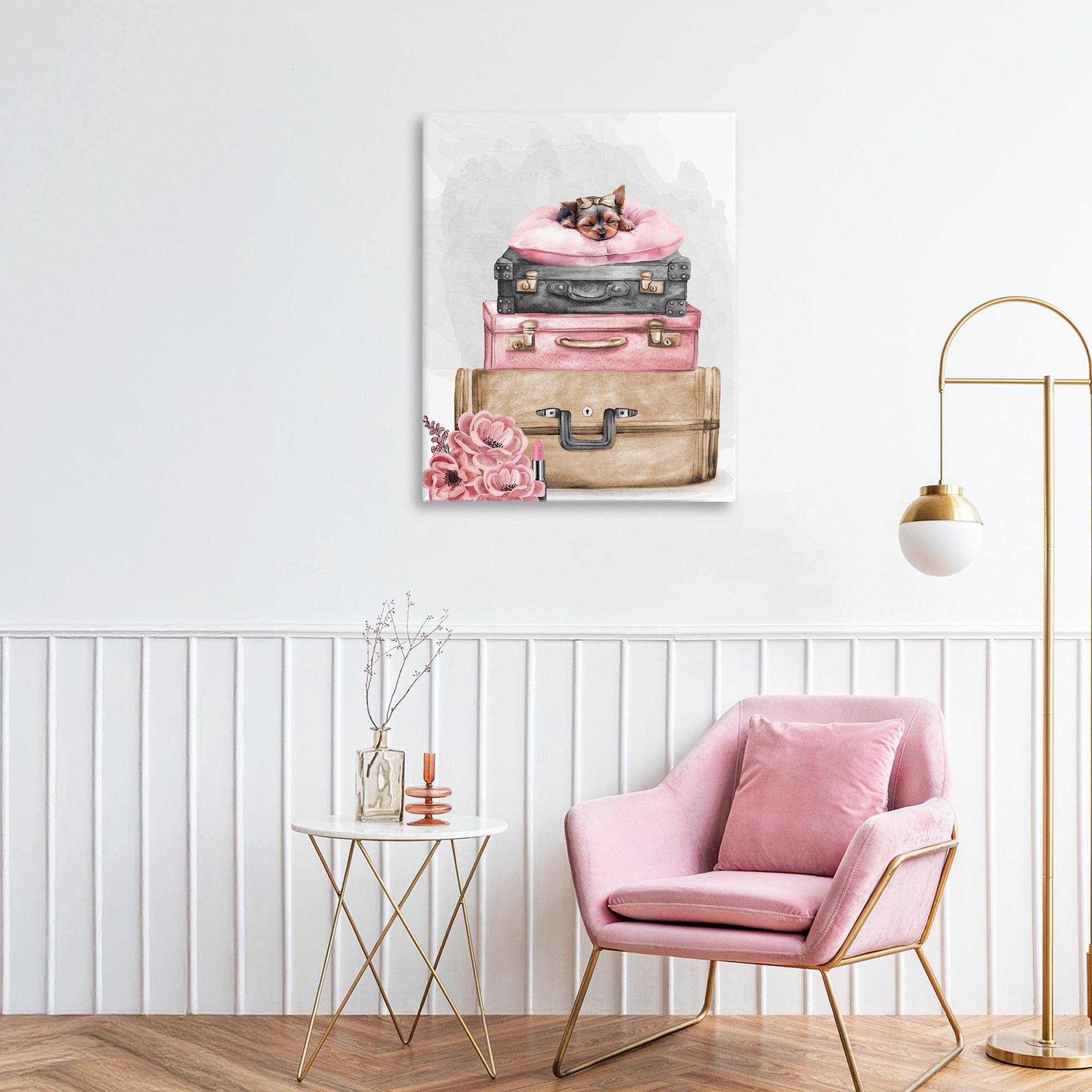 Stupell Industries Sleepy Pup Travel Canvas Wall Art, design by Kim Allen