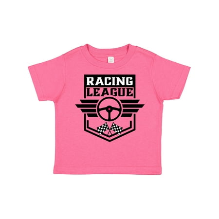

Inktastic Racing League with Race Car Wheel and Wings Gift Toddler Boy or Toddler Girl T-Shirt