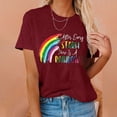 thumbnail image 5 of Midsumdr Pride Shirt Cute love Graphic Rainbow Print Crewneck Short Sleeve Regular Fit Casual Tee T-Shirts Summer Tops LGBT Equality Tees Gay Pride Stuff, 5 of 8