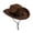 Coffee, variant on Cowboy Hat Men - Western Style Studded Leather Cowboy Hat With Adjustable Strap And Curved Brim For And Fashionable Design For Outdoor Activities,Black,One Size