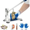 thumbnail image 1 of Oyster Clam Opener Machine Adjustable Oyster Shucker Tool Oyster Shucker Machine Oyster Shucking Tool Set Including Knifes, Glove and G-Clip, Seafood Tools for Hotel Family Buffet, 1 of 8
