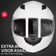 thumbnail image 4 of ILMFullFaceMotorcycleStreetBikeHelmetwithRemovableWinterNeckScarf+2VisorsDOT(S,White), 4 of 6