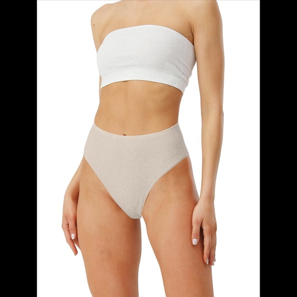 Braguitas de Algodón para Mujer, Talla Grande, con Medias Caderas, Cintura Alta, Color Liso, con Abertura Alta. Albaricoque XXL