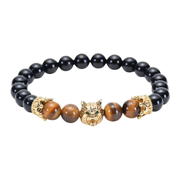 Jewelry VerPetridure Black Wolf's Head Bracelet Reflects Temperament More Black Bracelet