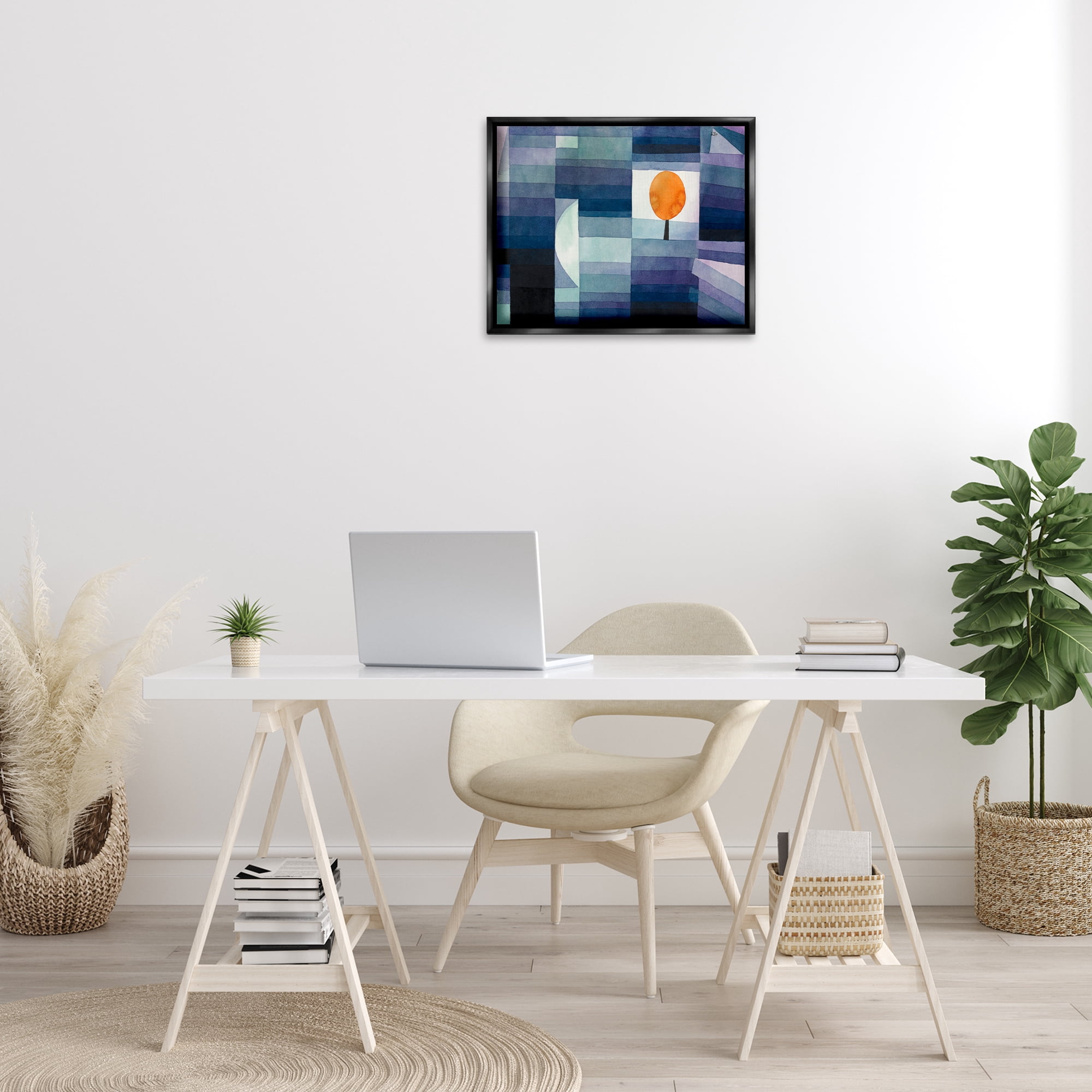 Stupell Industries Harbinger Of Autumn Classic Abstract Painting Black Floater Framed Canvas Art Print Wall Art, 21 x 17