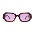 thumbnail image 2 of Womens Angular Bevel Narrow Clout Mod Plastic Sunglasses Tortoise - Purple, 2 of 4