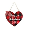 thumbnail image 2 of pathside Valentines Day Door Sign Wooden Valentines Door Decoration, Love Valentine's Day Heart Wood Hanging Ornaments for Valentine Day Wedding Engagement Anniversary (Red), 2 of 6